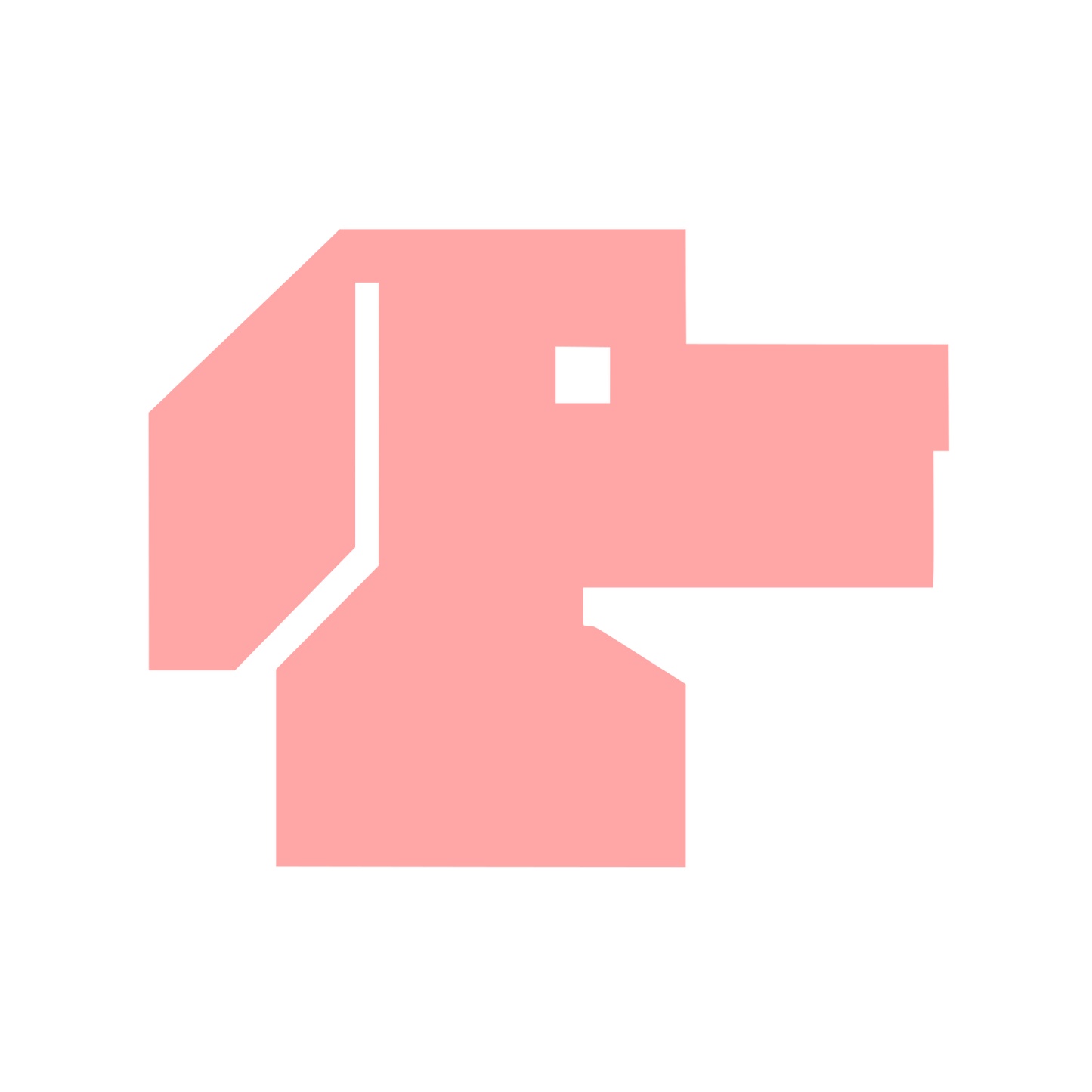 Pixel Dog Head Logo #ffa6a6