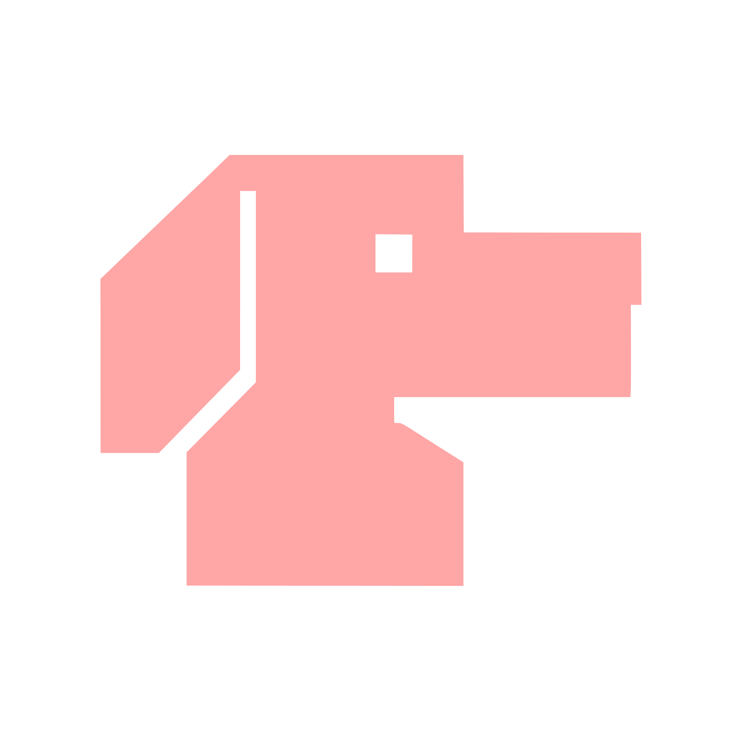 Pixel Dog Head Logo #ffa6a6