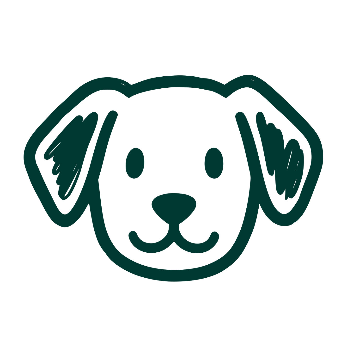 Cartoon Dog Face Logo #003932