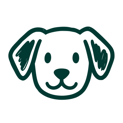 Cartoon Dog Face Logo #003932
