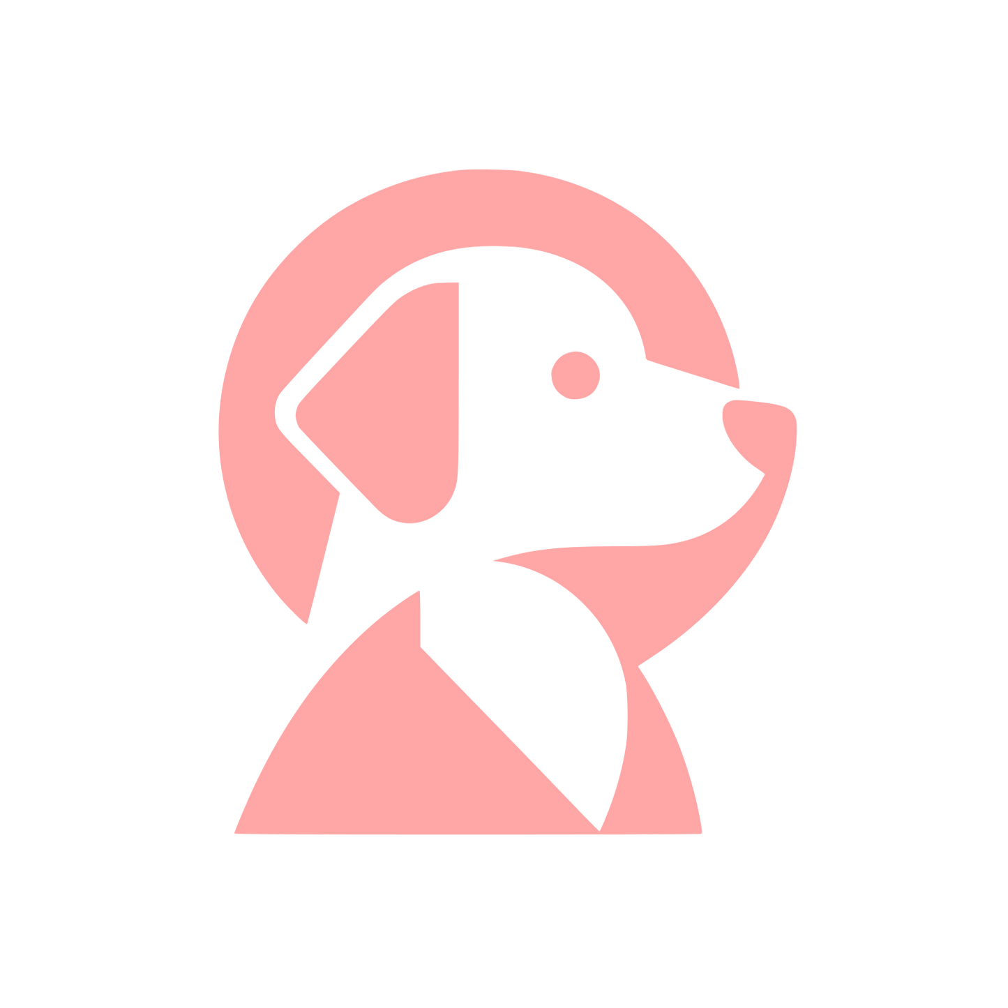 Dog Profile Circle Logo #ffa6a6