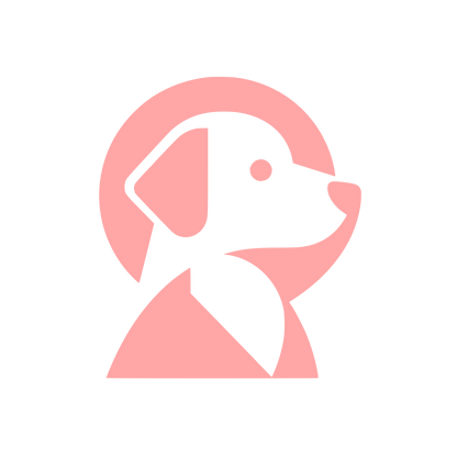 Dog Profile Circle Logo #ffa6a6