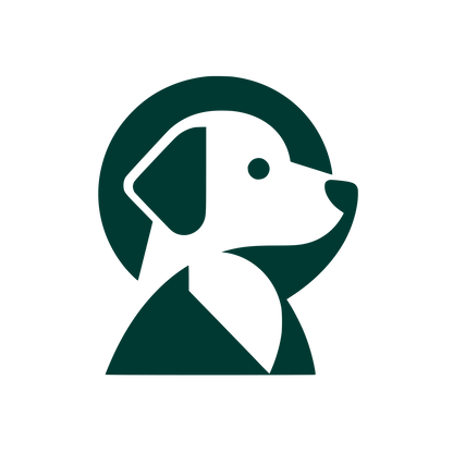 Dog Profile Circle Logo #003932