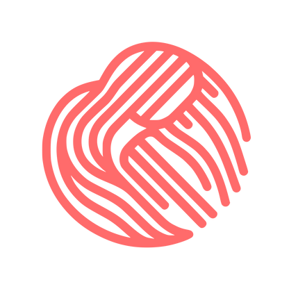 Circular Intertwined Lines Logo #FF6B6B