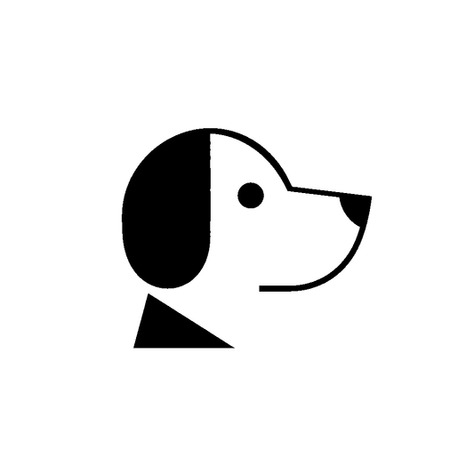 Minimalist Dog Head Logo