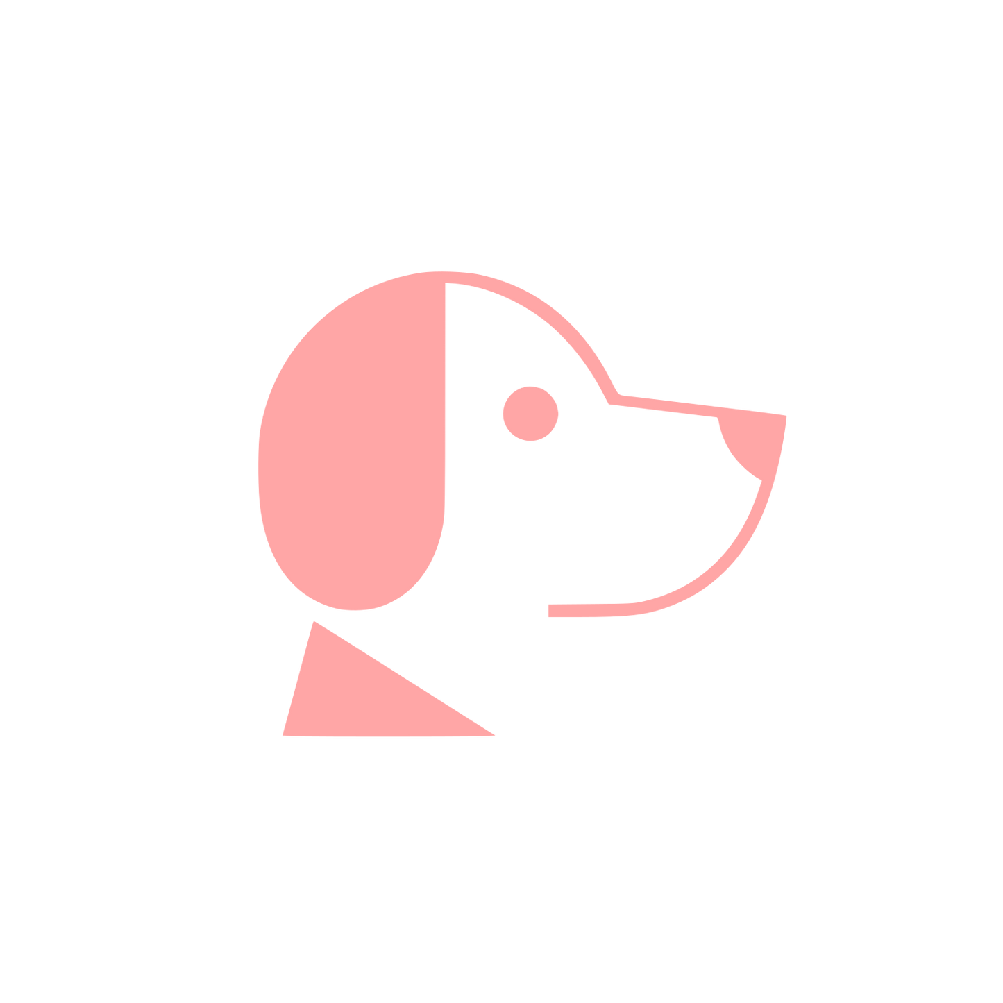 Minimalist Dog Head Logo #ffa6a6