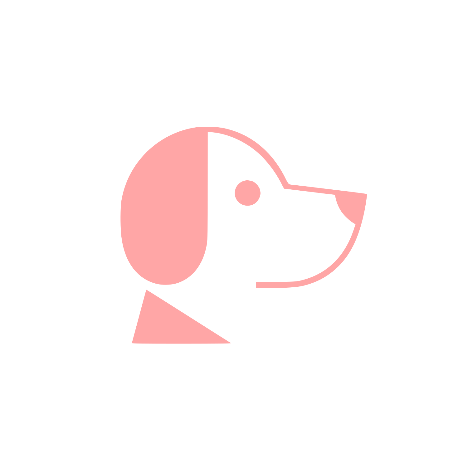 Minimalist Dog Head Logo #ffa6a6