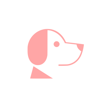 Minimalist Dog Head Logo #ffa6a6