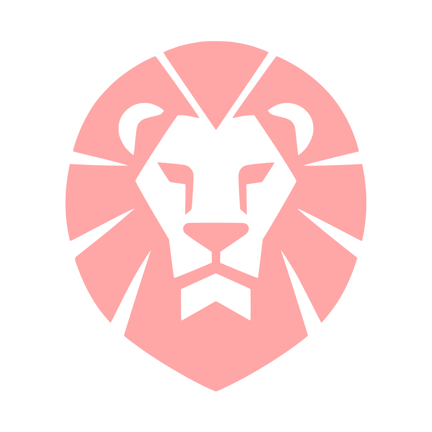 Lion Head Mane Logo #ffa6a6
