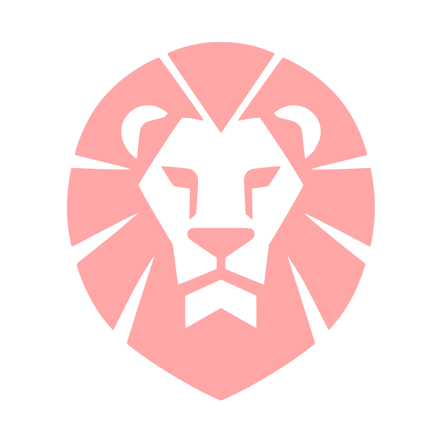Lion Head Mane Logo #ffa6a6