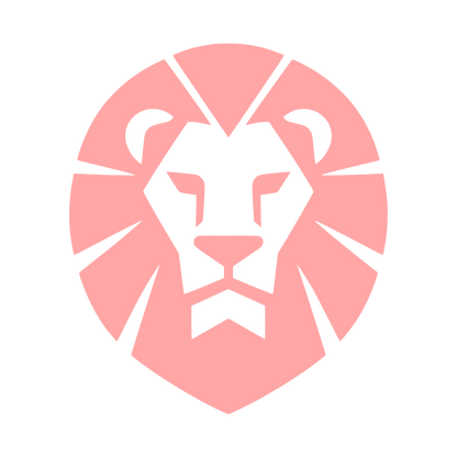 Lion Head Mane Logo #ffa6a6