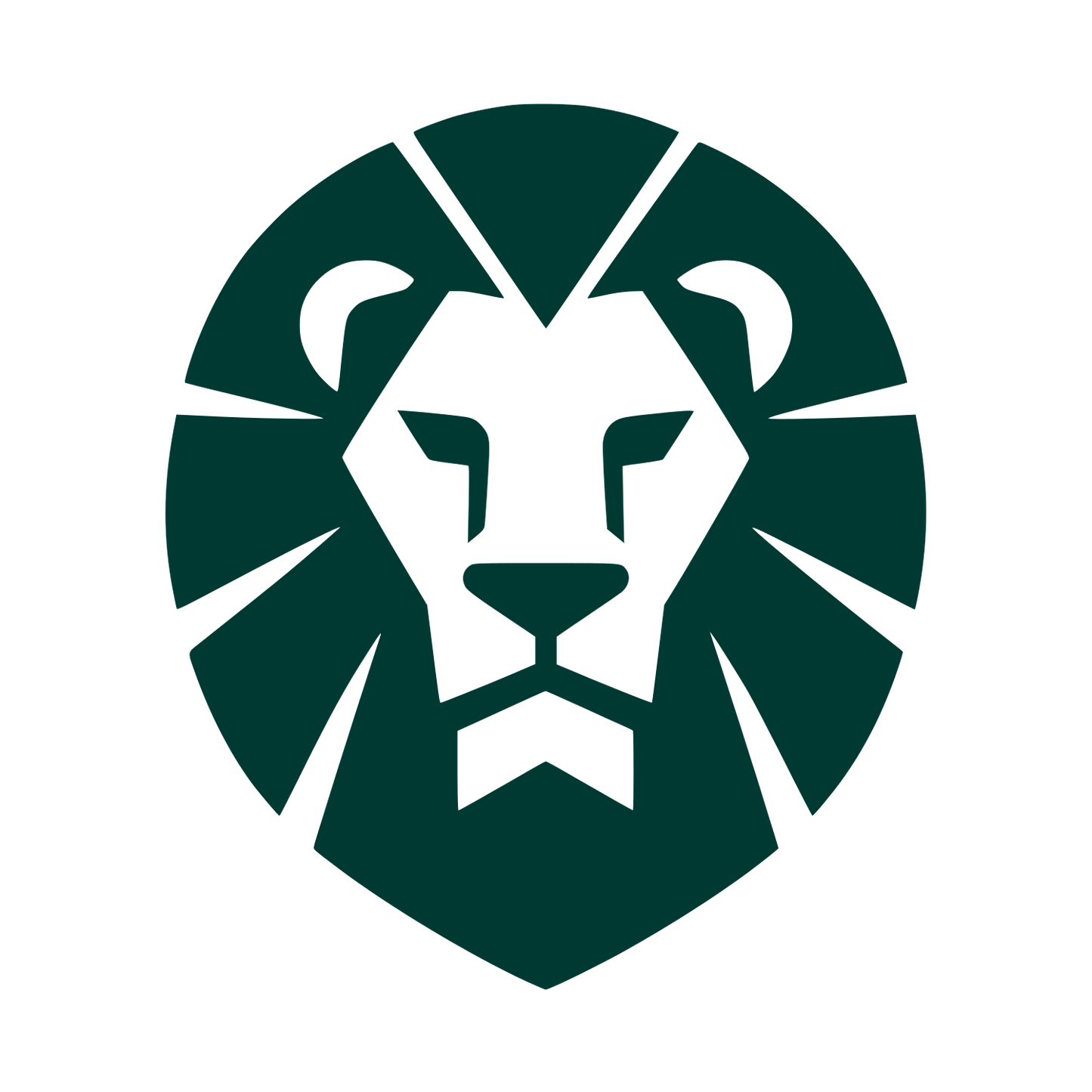 Lion Head Mane Logo #003932