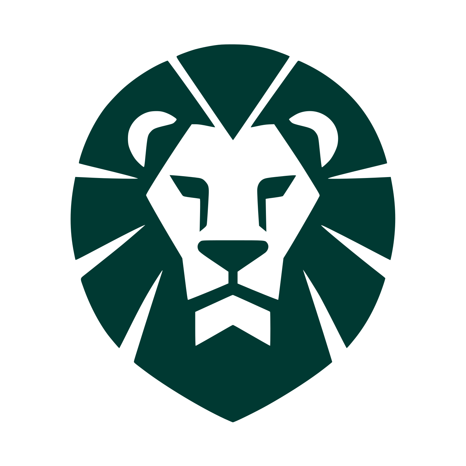 Lion Head Mane Logo #003932