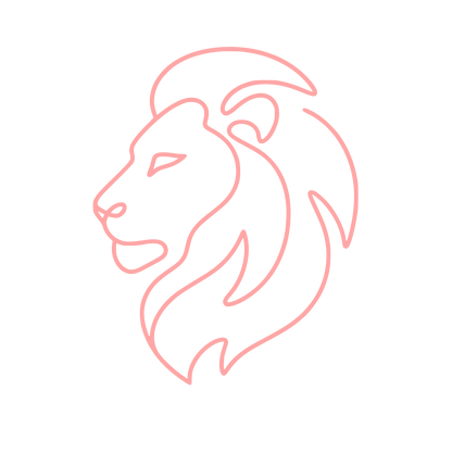 Lion Head Profile Logo #ffa6a6