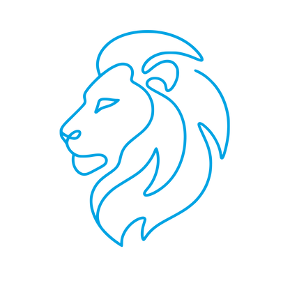 Lion Head Profile Logo #00a3e4