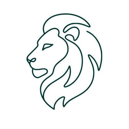 Lion Head Profile Logo #003932