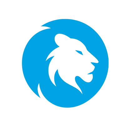 Lion Head Circle Logo #00a3e4