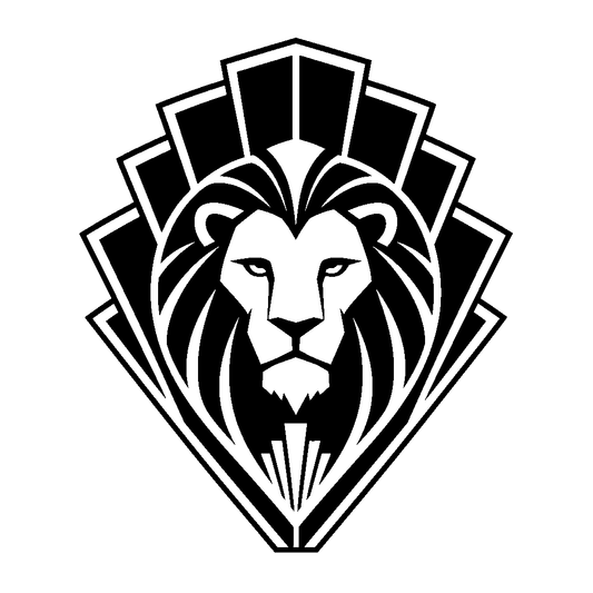 Art Deco Lion Head Logo