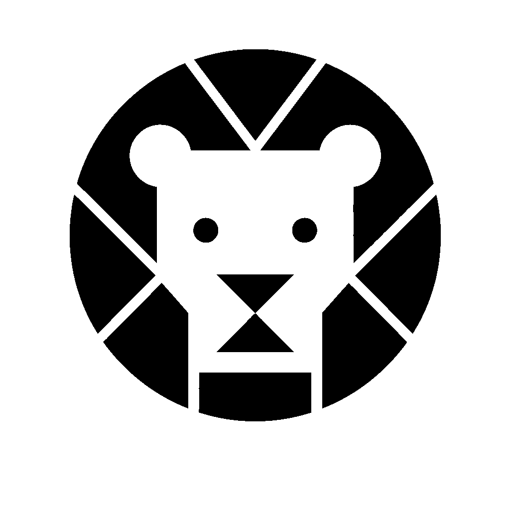 Geometric Lion Circle Logo