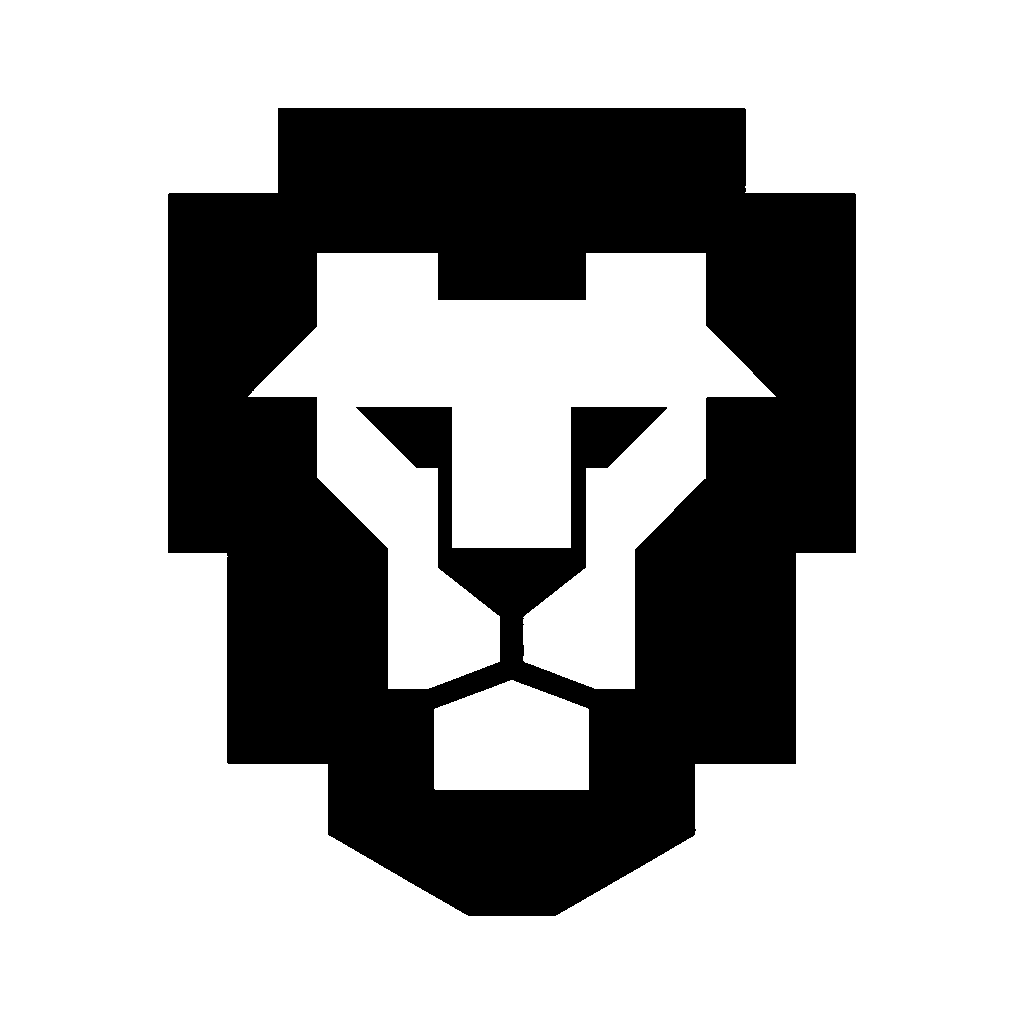 Pixel Lion Head Logo