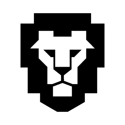 Pixel Lion Head Logo