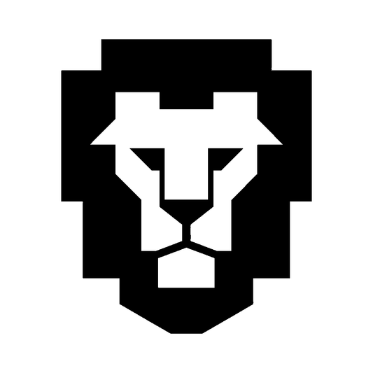 Pixel Lion Head Logo