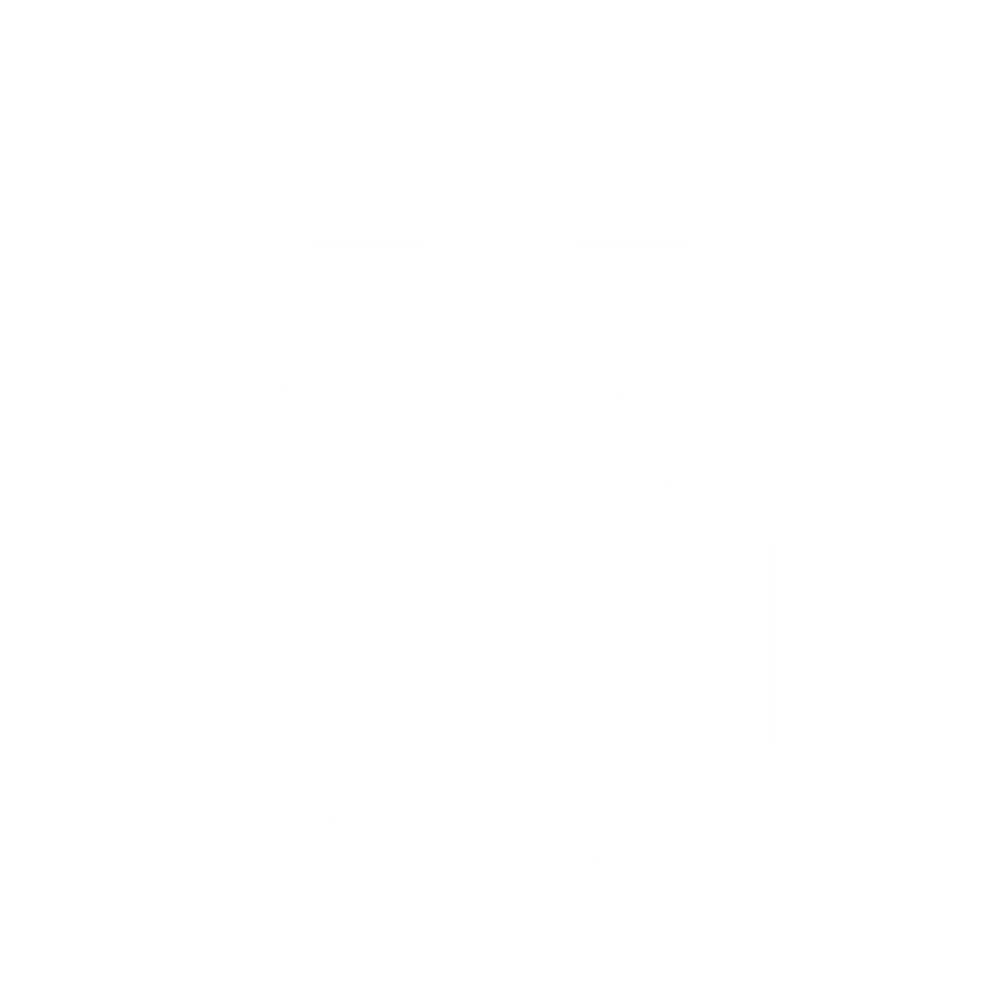 Pixel Lion Head Logo #ffffff