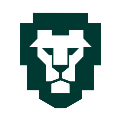 Pixel Lion Head Logo #003932