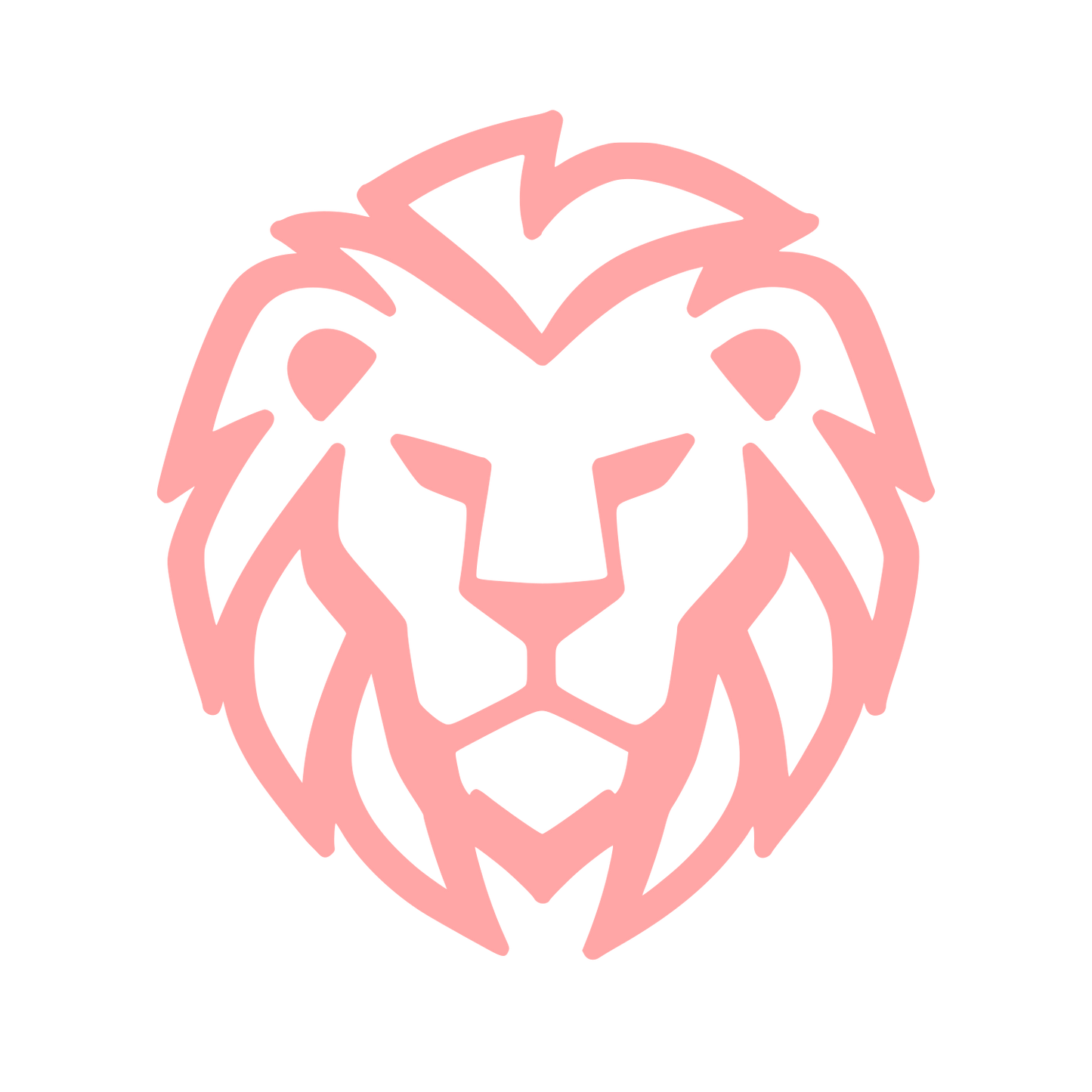 Bold Lion Head Logo #ffa6a6