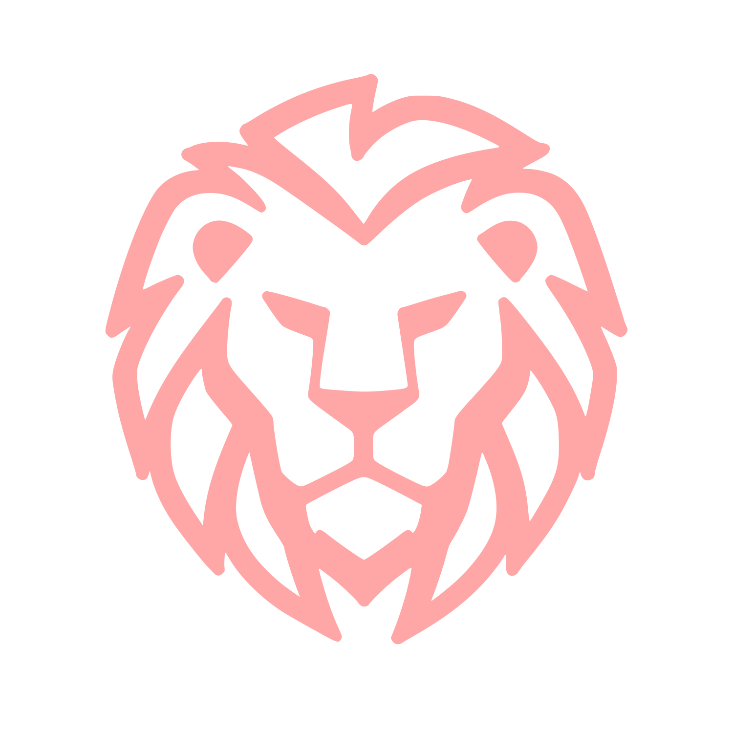 Bold Lion Head Logo #ffa6a6