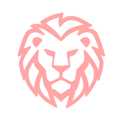 Bold Lion Head Logo #ffa6a6