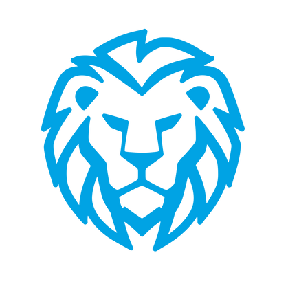 Bold Lion Head Logo #00a3e4