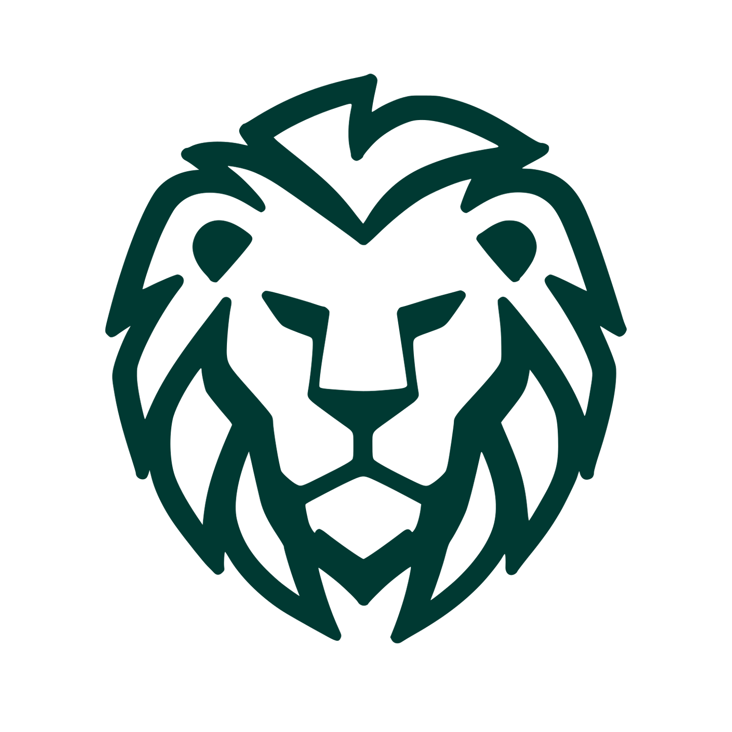 Bold Lion Head Logo #003932