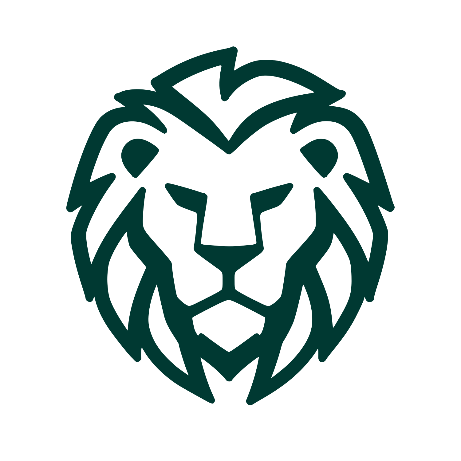 Bold Lion Head Logo #003932