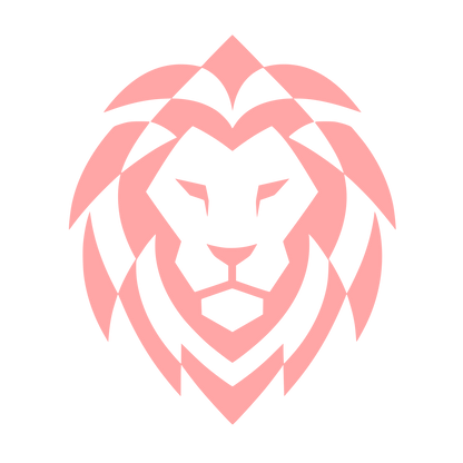 Geometric Lion Head Logo #ffa6a6