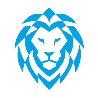Geometric Lion Head Logo #00a3e4