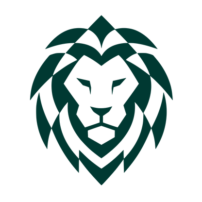 Geometric Lion Head Logo #003932