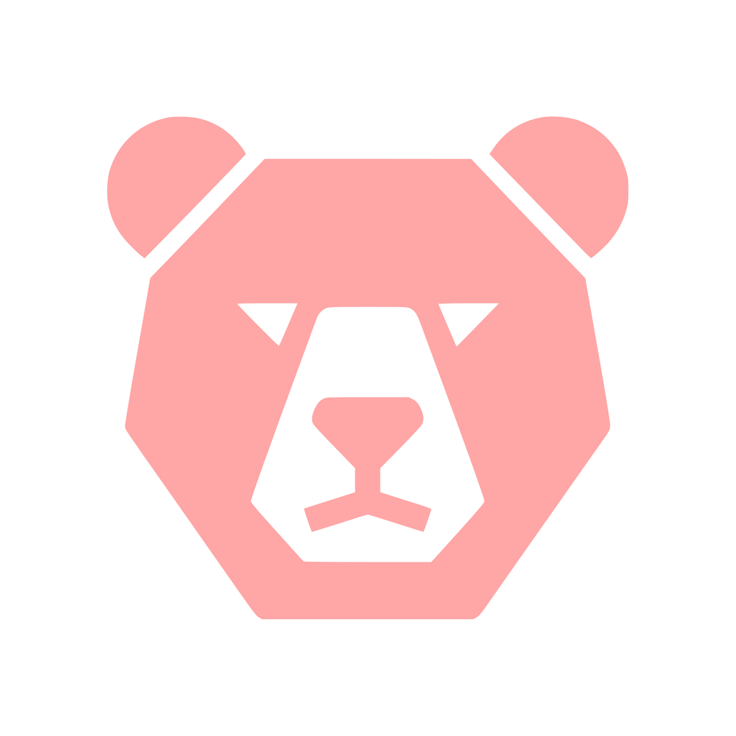 Bear Face Logo #ffa6a6