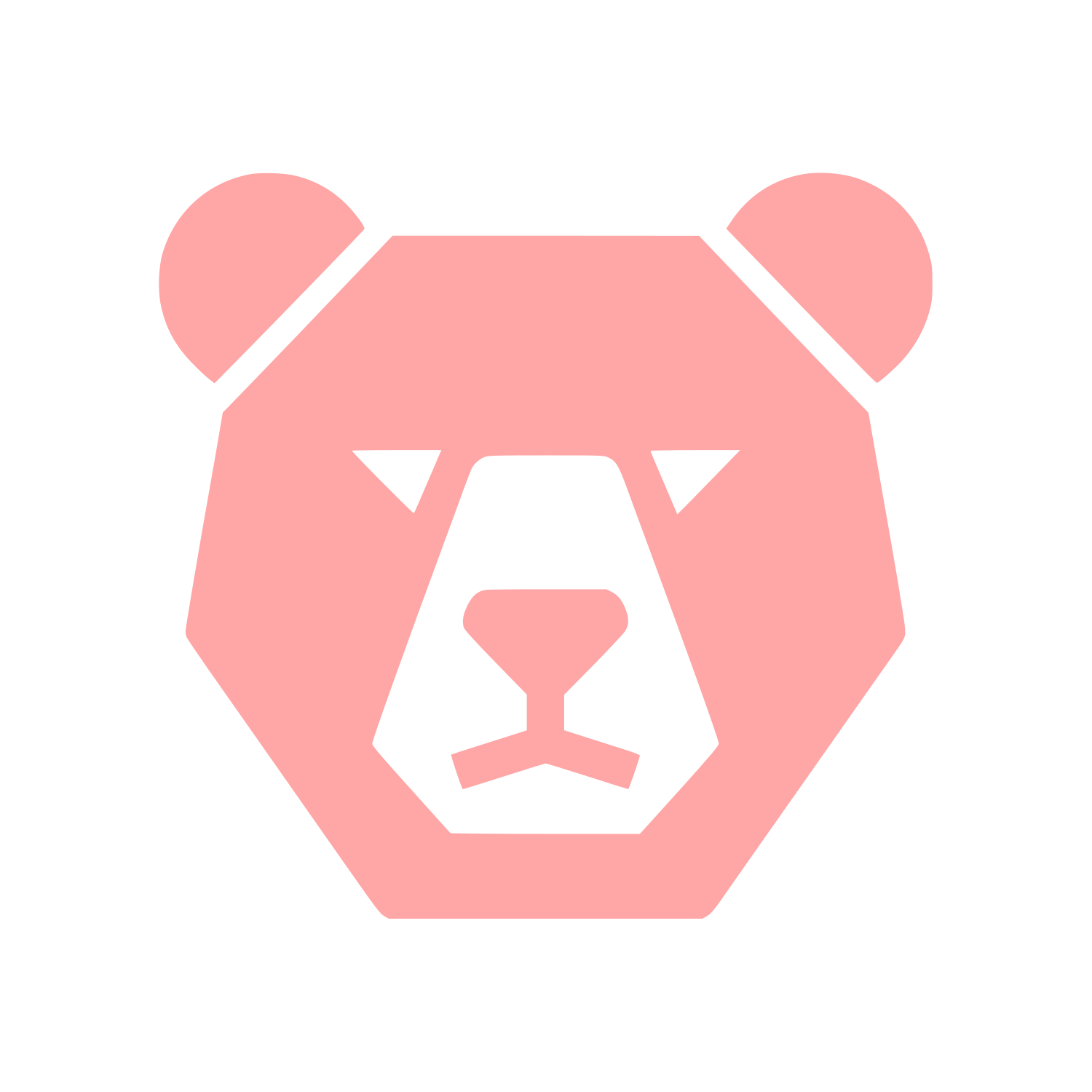 Bear Face Logo #ffa6a6