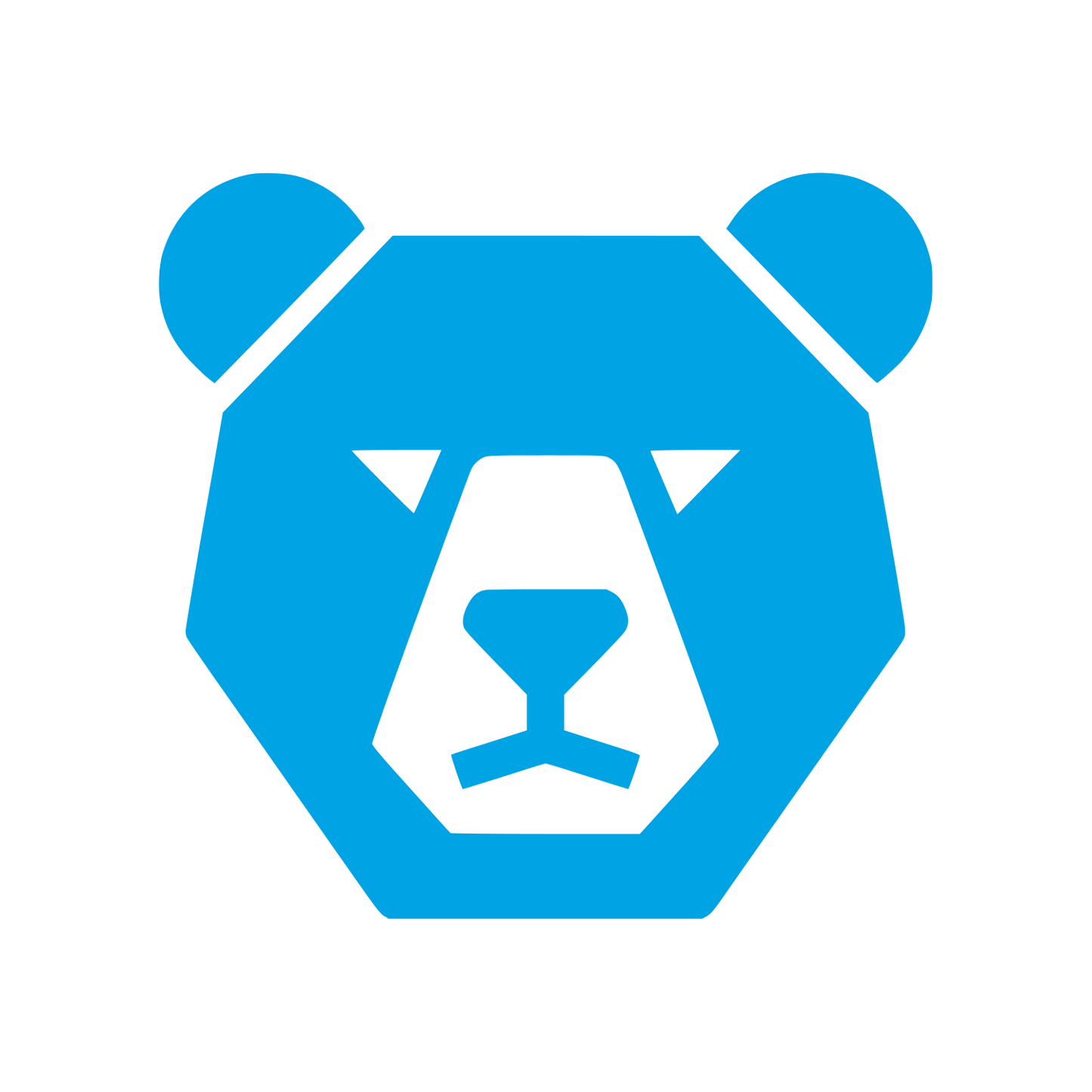 Bear Face Logo #00a3e4