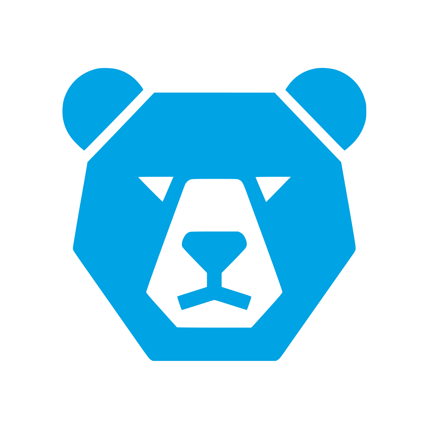 Bear Face Logo #00a3e4