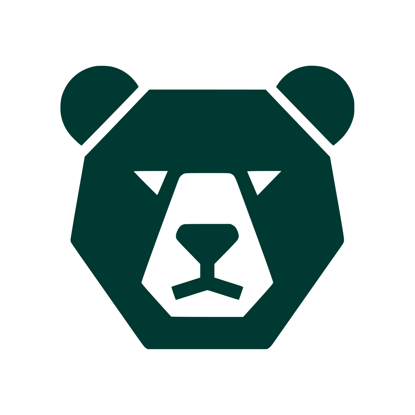 Bear Face Logo #003932