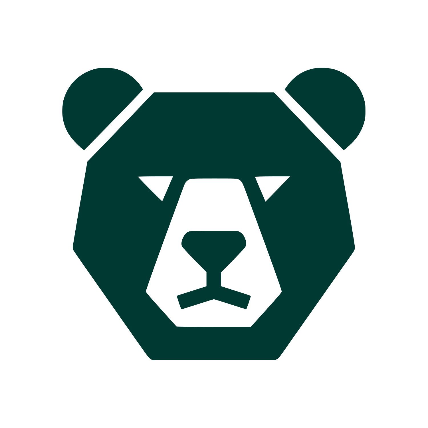 Bear Face Logo #003932