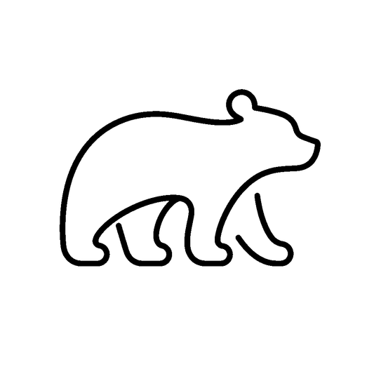 Walking Bear Outline Logo