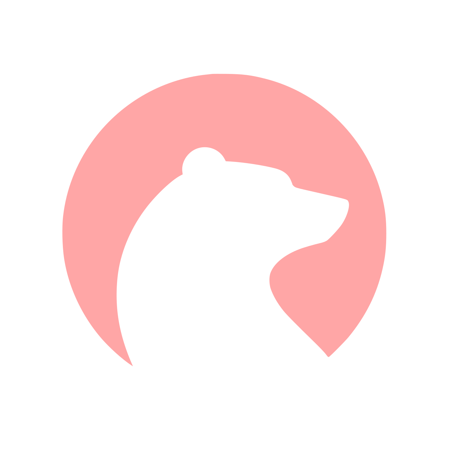 Bear Head Circle Logo #ffa6a6