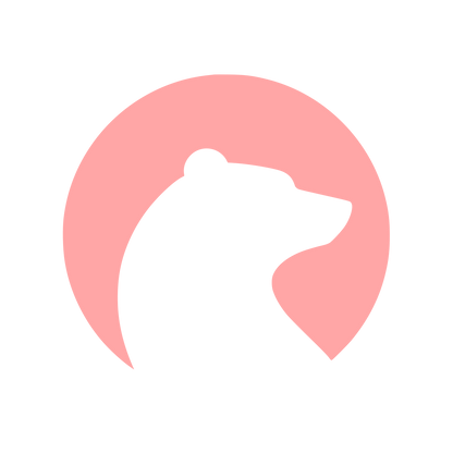 Bear Head Circle Logo #ffa6a6
