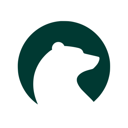 Bear Head Circle Logo #003932