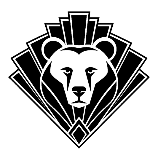 Art Deco Bear Head Logo