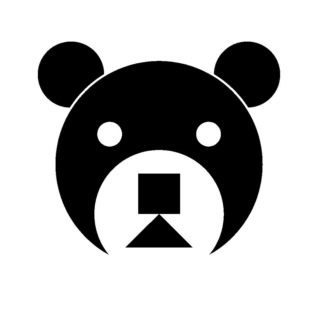 Geometric Bear Face Logo