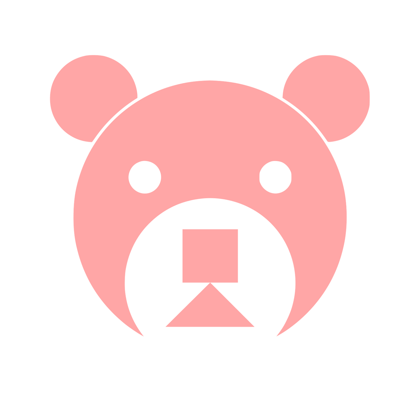Geometric Bear Face Logo #ffa6a6